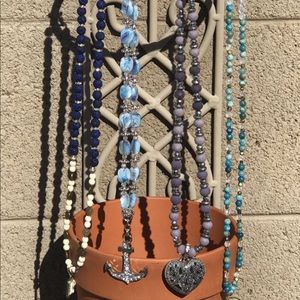 Sparkly and stone necklaces